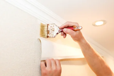 Pose de papier peint à Lantenne-Vertière — revêtements muraux et toiles de verre